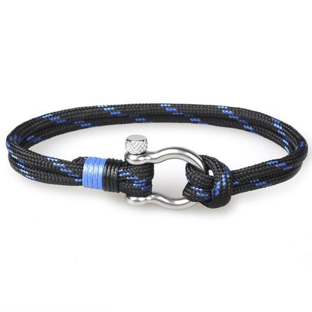 Kungu - Blauw & Zwart - Luxe rope armband voor heren en dames - Outdoor Milano line - Cadeau - Geschenk - Voor Man - Vrouw - Armbandje - Jewellery