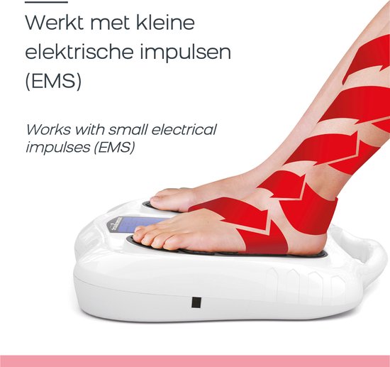 BioEnergiser Circulation Maxx Leg Revitaliser Bloedcirculatieapparaat - Voetmassage Spiersimulatie - Verbeter de bloedsomloop in benen en voeten - Ems/Tens apparaat leg trainer, spierstimulatie, incl. gel pads voor massage schouders en rug