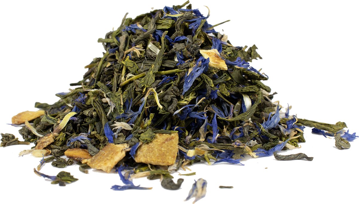 Groene Earl Grey Biologisch 200 gr - Groene Thee Bergamot - Antioxidant Rijk - Sencha - Korenbloem Groene Thee