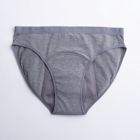 ImseVimse - Imse - sous-vêtement menstruel - sous-vêtement d'époque modèle Bikini - menstruations abondantes - S - eur 36/38 - gris