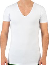 Beeren T-shirt diepe V-hals - 1-pack - Wit - 100% katoen - L