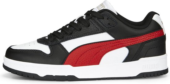 PUMA RBD Game Low Jr Unisex Sneakers - White/ForAllTimeRed/Black/Gold - Maat 36