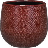 Pot de Fleurs Gabriel Mica Decorations - H12 x Ø14 cm - Céramique - Bordeaux