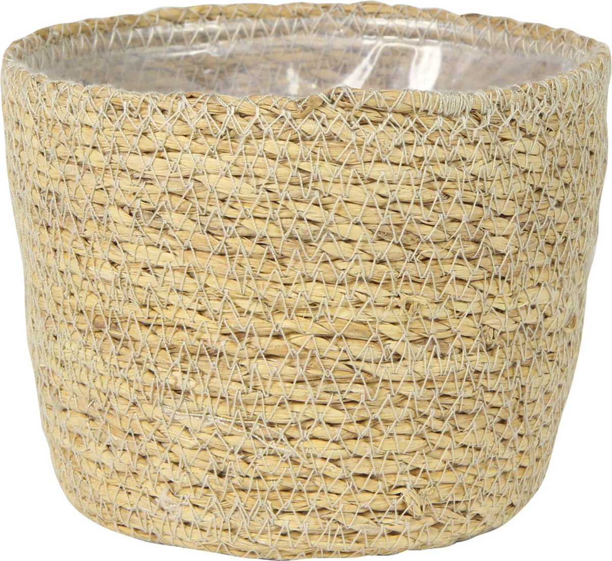Ter Steege Plantenmand - zeegras - rotan - beige - 15 x 12 c