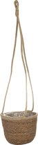 Ter Steege Plantenpot - hangend - zeegras - 17 x 14 cm - Met binnenkant van plastic