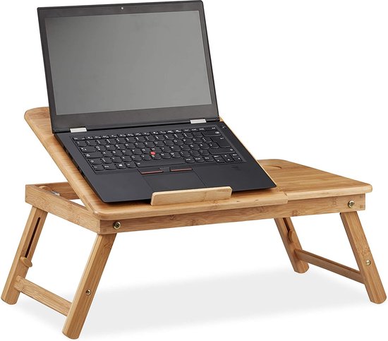 Relaxdays laptop pillow bamboo, handle, WxD: 51 x 37 cm (up to 22 inches), lap table laptop, notebook stand, nature Relaxdays laptop pillow bamboo, handle, WxD: 51 x 37 cm (up to 22 inches), lap table laptop, notebook stand, nature
