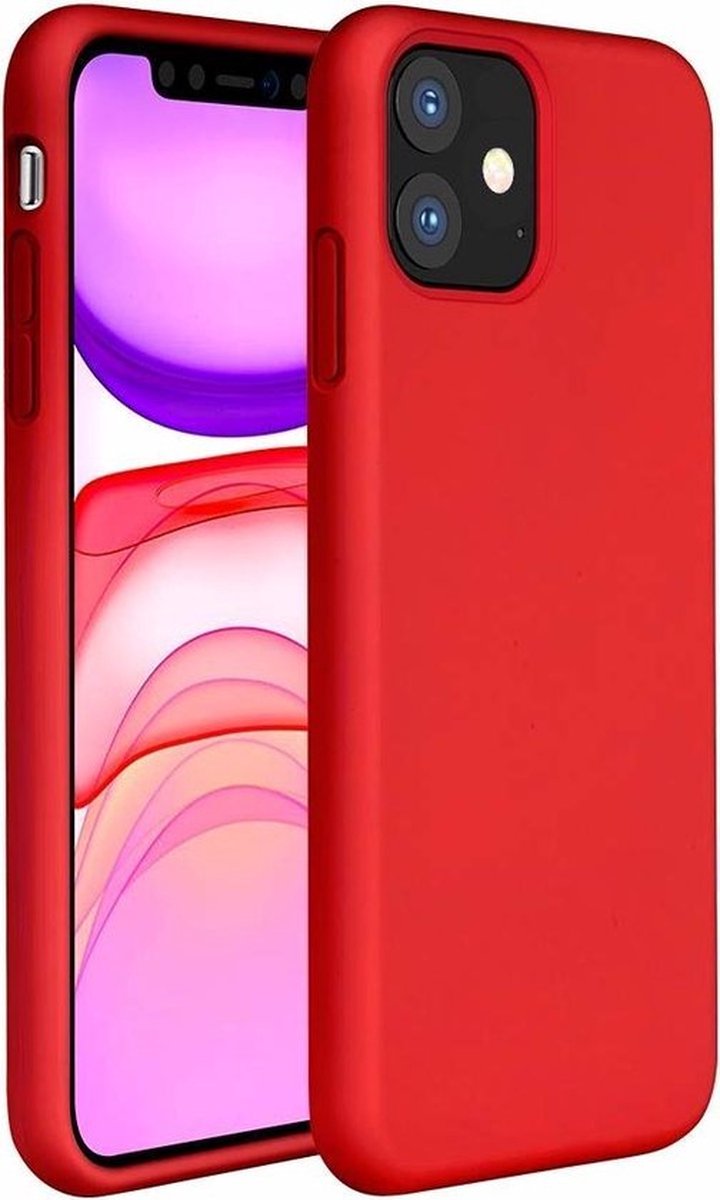 Iphone 11 hoesje - siliconen case - telefoonhoesje - rood