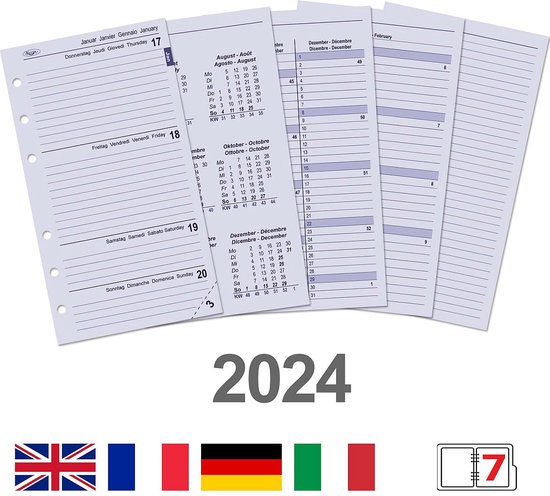 Recharge agenda 2024 Succes Standard 1 jour/1 page