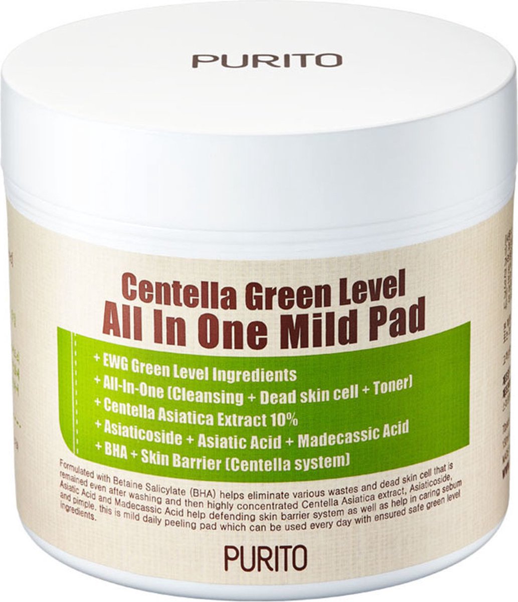 Purito Centella Green Level All In One Mild Pad 70 pc 70 schijven