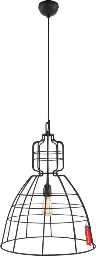 Hanglamp Industrieel Otan 1-lichts Open Zwart Hanglamp Industrieel Otan 1-lichts Open Zwart