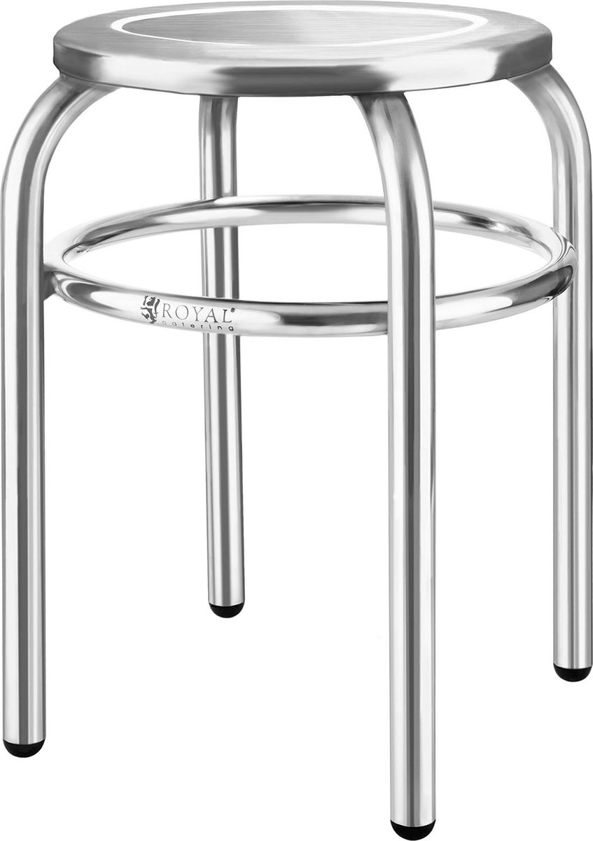 Roestvrijstalen kruk - diameter 29 cm - Royal Catering