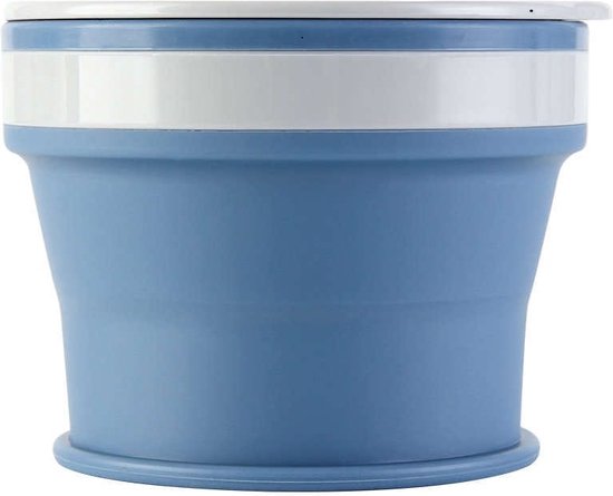 HK-Goodies - Opvouwbare beker - Koffiebeker to Go- Herbruikbaar - Wasbaar- Yoghurt beker - 170 ML - Beker To Go - Blauw