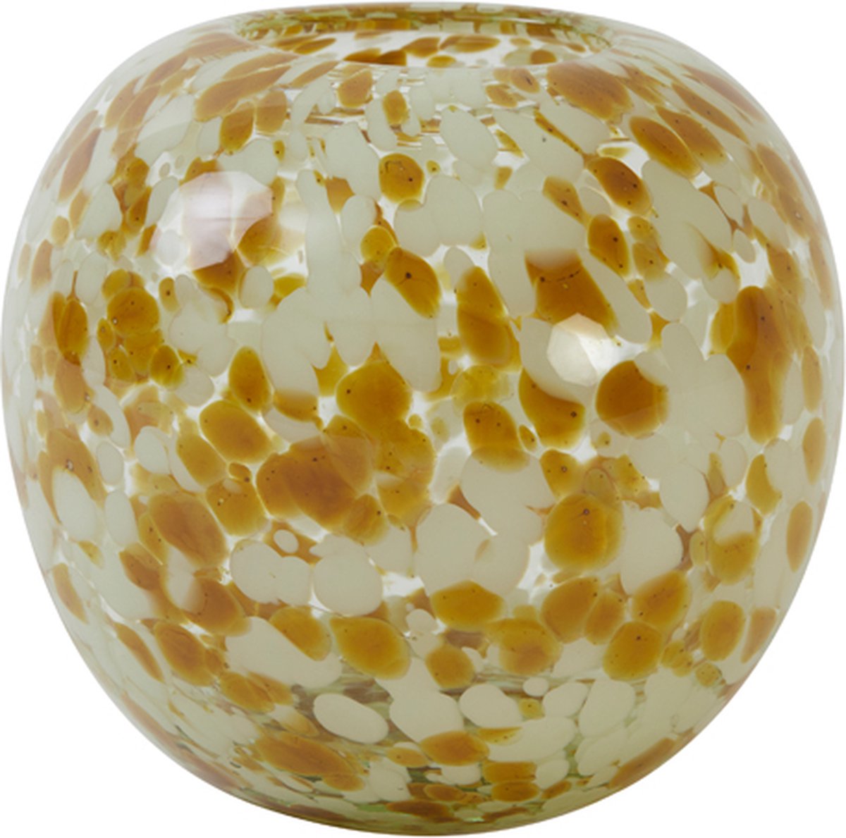 Light & Living Light&living Vaas Ø21x18,5 cm LOUKA glas geel
