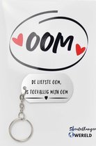 L'oncle le plus doux se trouve être mon oncle Porte-clés comprenant carte - cadeau oncle - paquet cadeau - anniversaire - Joli cadeau à offrir à votre oncle - 2,9 x 5,4 cm