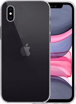 Hoesje Geschikt voor iPhone Xs Max Hoesje Siliconen Case - Hoes Geschikt voor iPhone Xs Max Hoes Siliconen - Transparant.