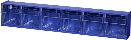 Allit 464440 Assortimentsbakken VarioPlus ProFlip 6 (b x h x d) 600 x 115 x 95 mm Blauw, Transparant 1 stuk(s)