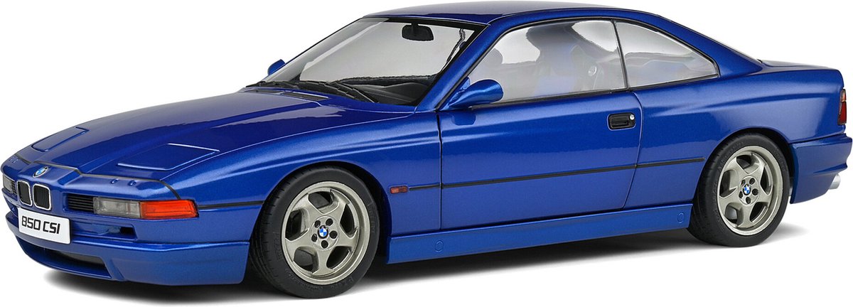BMW 850 CSI 1990 (E31) (Blauw) (26cm) 1/18 Solido {Modelauto - Schaalmodel - Miniatuurauto}