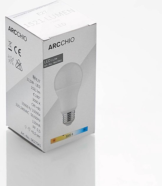 Arcchio - E27 LED-lamp - Polycarbonaat - E27