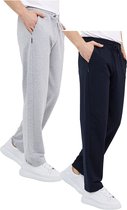 Lot de 2 pantalons de survêtement pour hommes Comeor - gris/bleu - S - pantalons d'entraînement pour hommes - pantalons de sport longs
