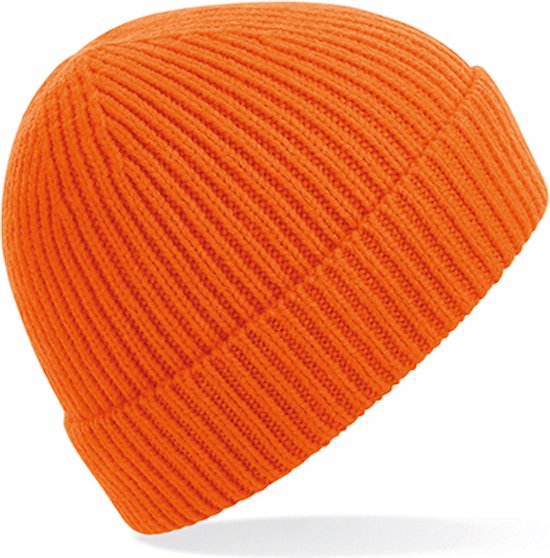 Beechfield 'Knit Ribbed Beanie' Oranje
