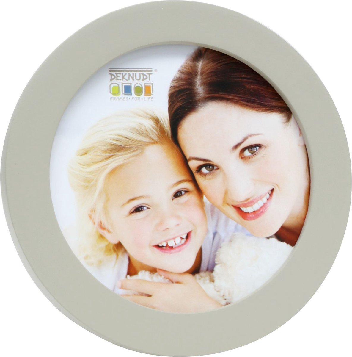 Deknudt Frames fotolijst S67YV7 - grijs - rond - voor foto 13x13 cm