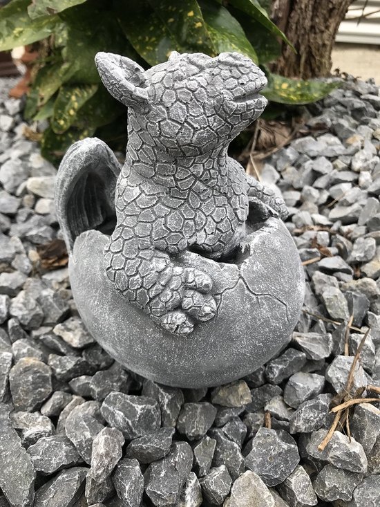 Figure de pierre dinosaure Bébé dans l'œuf - Figure de dragon, Figure animale Petit dragon dans l'œuf