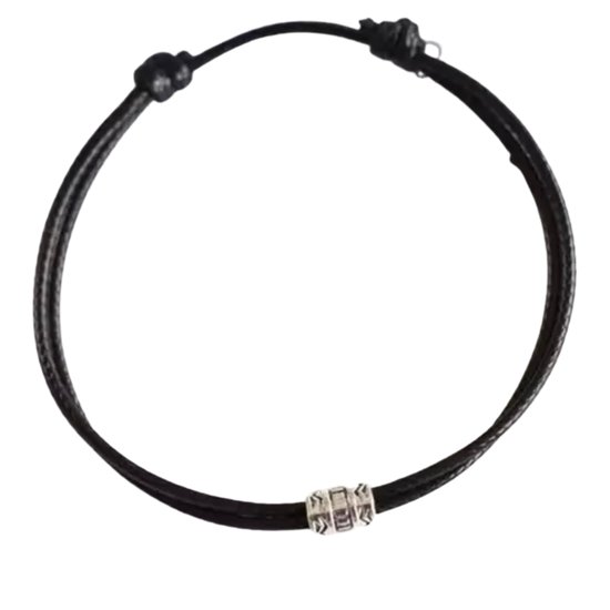 Armband-Tibetaans stijl-Zwart-Schuif-Charme Bijoux