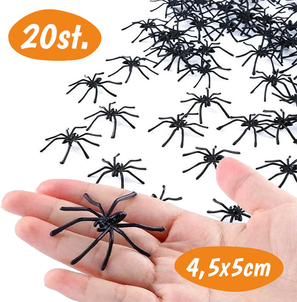 CHBOP Halloween Spinnen Set - 150cm Riesenspinne Mit Netz