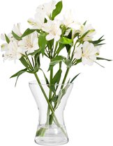 TREND FOR HOME Bloemenvaas, vaas, glazen vaas, voor bloemen, glazen bloemenvaas, tafelvaas, decoratieve vaas, transparante glazen vaas, decoratieve vaas, voor woonkamer, decoratieve vaas, H. 19 cm, aster, 1325 ml