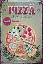 Metalen Wandbord Pizza - 20x30 cm