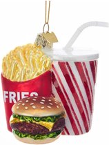 Fast Food Combo Glazen Kerst Ornament