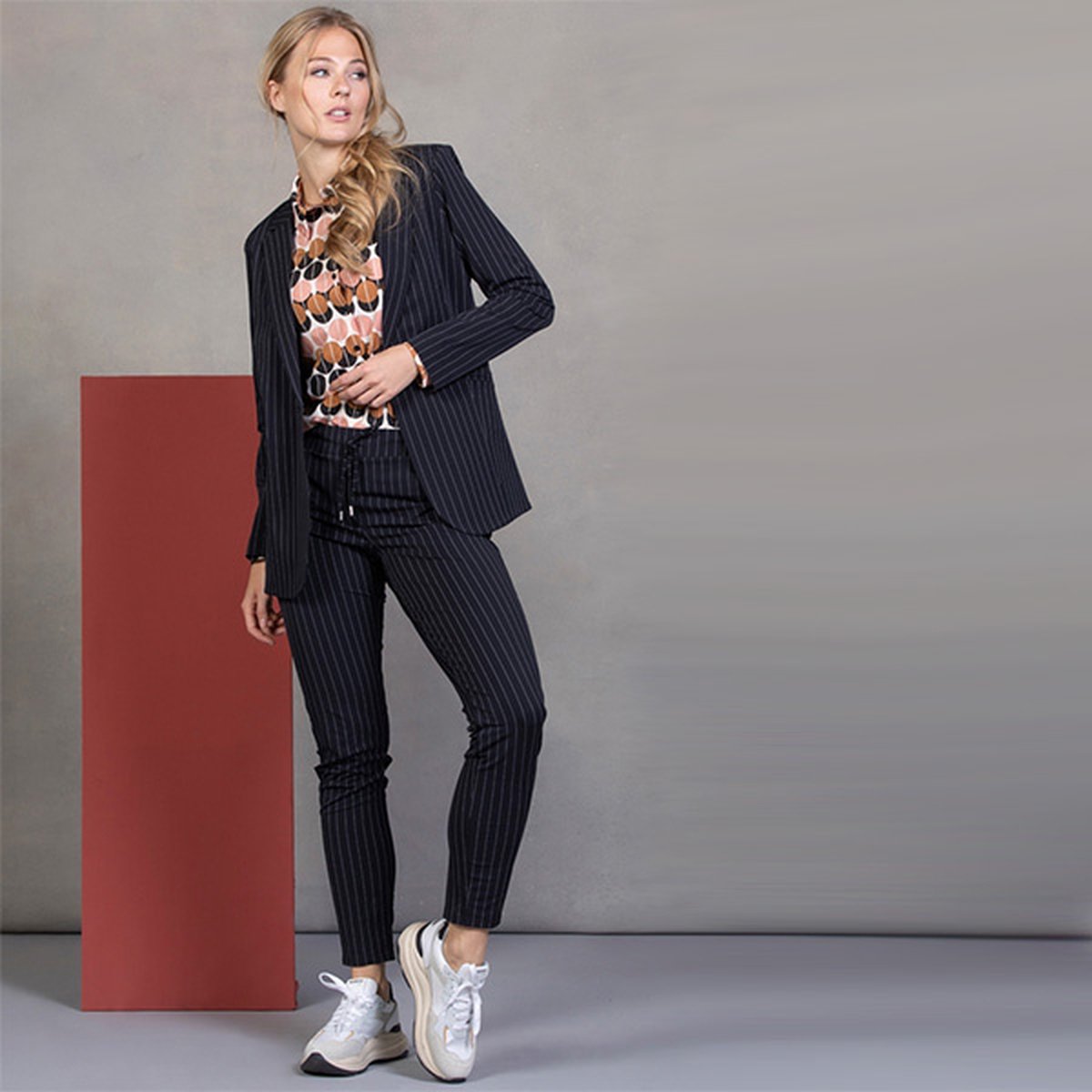 &Co Women blazer Phoebe Stripe - Black
