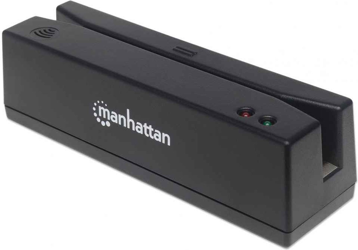 Manhattan 460255 magnetische kaart-lezer Zwart USB
