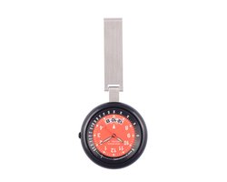 Swiss Medical Professional Line Black Salmon - Verpleegkundehorloge - Cadeau - Zorgpersoneel - Ziekenhuis - Verpleegster Accessoires - Zusterhorloge
