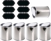 Conteneur De Stockage En Fer Blanc En Métal, Couvercle à Charnière Rectangulaire