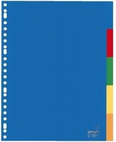 OfficeTree 100 Kleurrijke Tabbladen Voor A4-ordners – 5 Vrolijke Kleuren, 180g Karton, Bedrukbaar En Handig Voor Kantoor, School Of Thuis