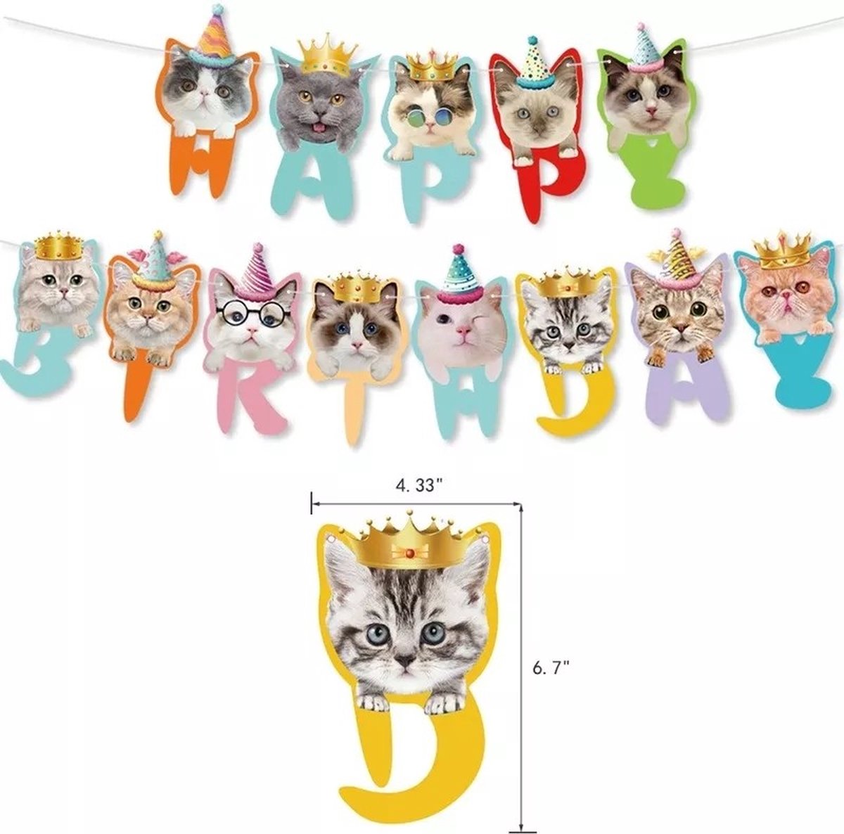 18-delige poezen party set Happy Birthday Cats - kat - poes ...