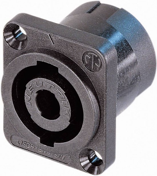 Neutrik NL4MP-ST Luidsprekerconnector Flensbus, contacten recht Aantal polen: 4 Zwart 1 stuk(s)