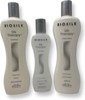 Biosilk - Shampooing et revitalisant Silk Therapy - 2x 355 ml et Silk Therapy 167 ml
