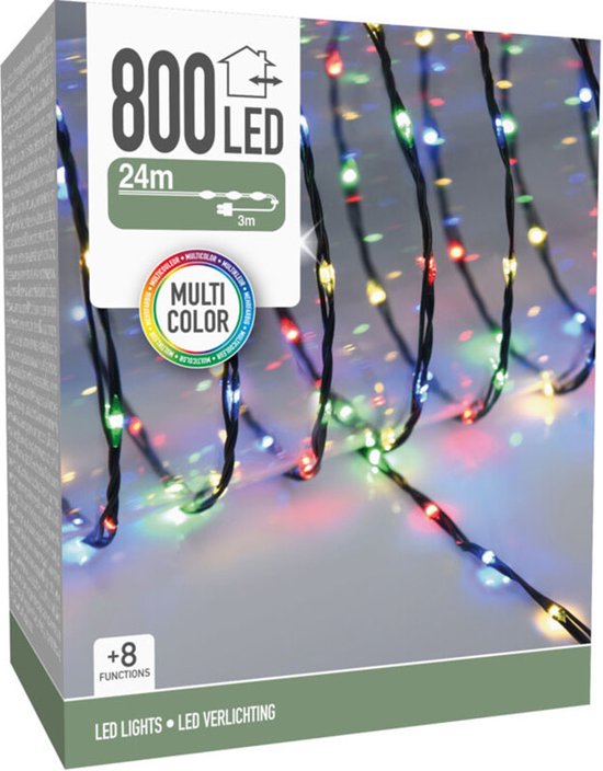 LED Verlichting 800 LED - 24 meter - binnen en buiten - 8 Lichtfuncties ...