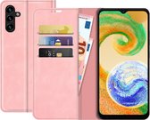 Samsung Galaxy A13 5G Bookcase hoesje - Just in Case - Effen Roze - Kunstleer
