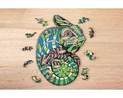 Eco Wood Art Puzzle en bois Caméléon taille L, 1805,49x37x0,5cm