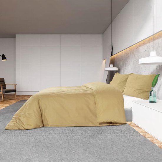 vidaXL - Dekbedovertrekset - lichtgewicht - 135x200 - cm - microvezel - taupe