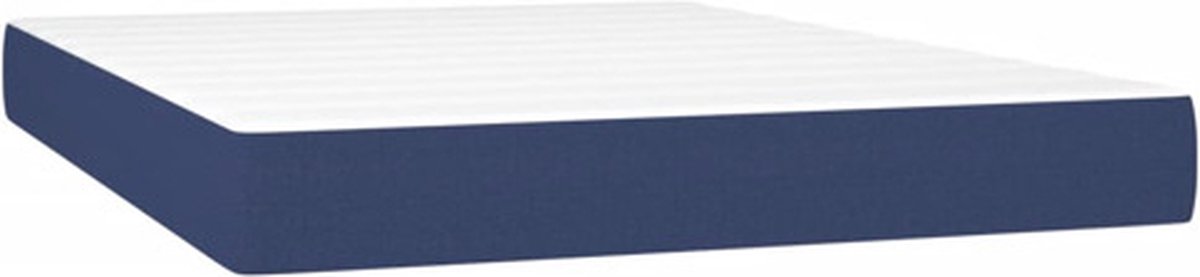 vidaXL - Pocketveringmatras - medium - 140x190x20 - cm - stof - blauw