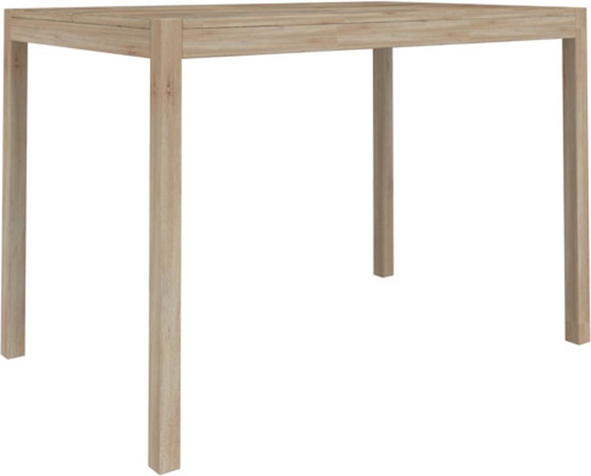 vidaXL Eettafel - 110x70x75 - cm - massief - acaciahout Bruin