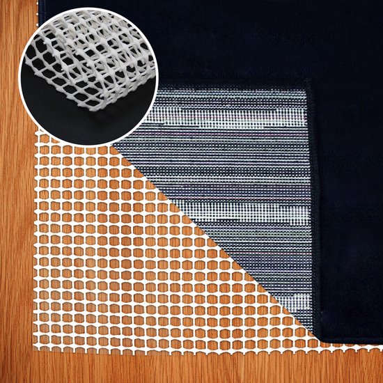 2X Antislipmat - Slipmat|Ondertapijt anti slip|Onderkleed|Anti slip mat|Anti slip matten|Slipmat voor keukenlades|Anti slip mat voor tapijt - 120 x 180 cm – Antislip Onderkleed op Rol – wit
