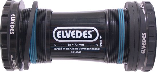 Elvedes Bottom Bracket Shimano Kunststof/staal 68-73 Mm Zwart 24 Mm van Elvedes — afbeelding 3