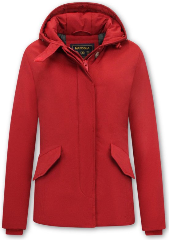 Manteaux d'hiver pour femme avec capuche - 5897 - Rouge