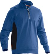 Jobman 5401 Halfzip Sweatshirt 65540120 - hemelsblauw/zwart - S