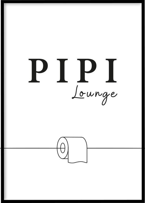 Poster Pipi Lounge - 30x40 cm - WC poster - WALLLL - Exclusief lijst